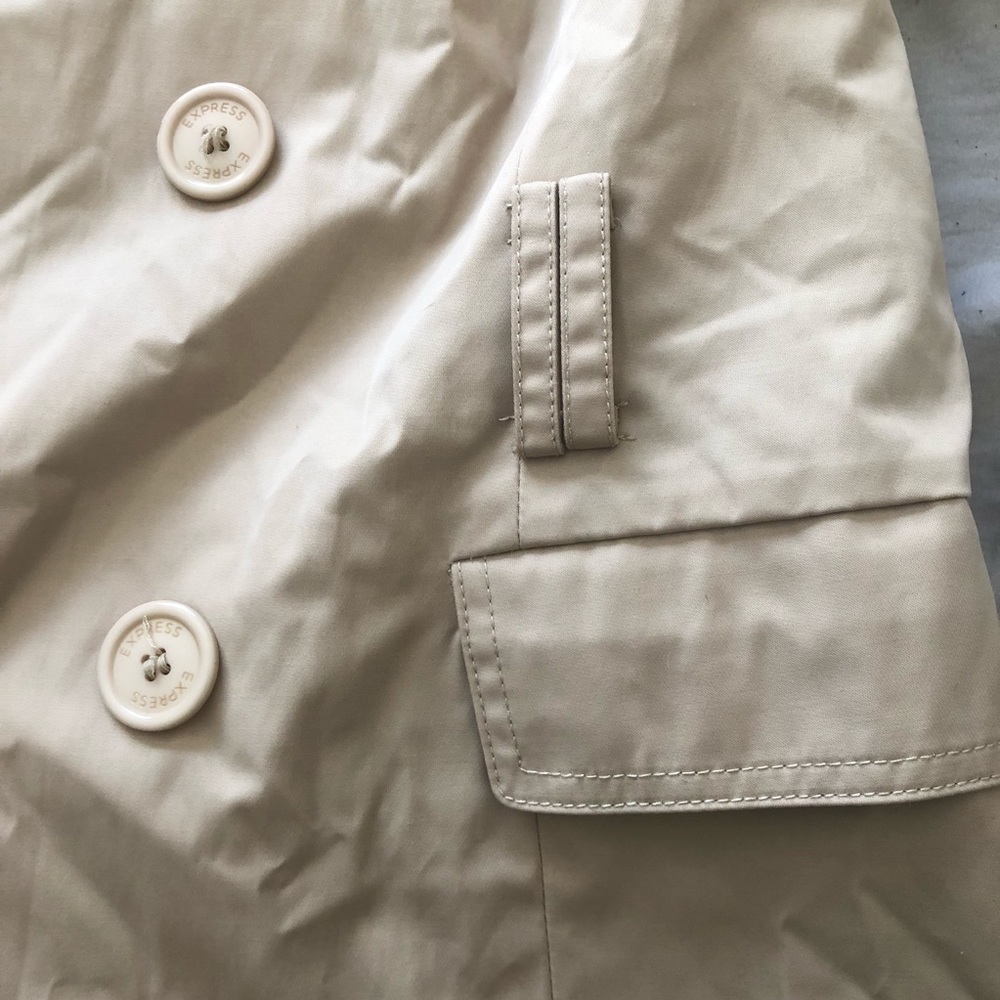 Tan Trench Rain Coat | EXPRESS - Picture 6 of 8